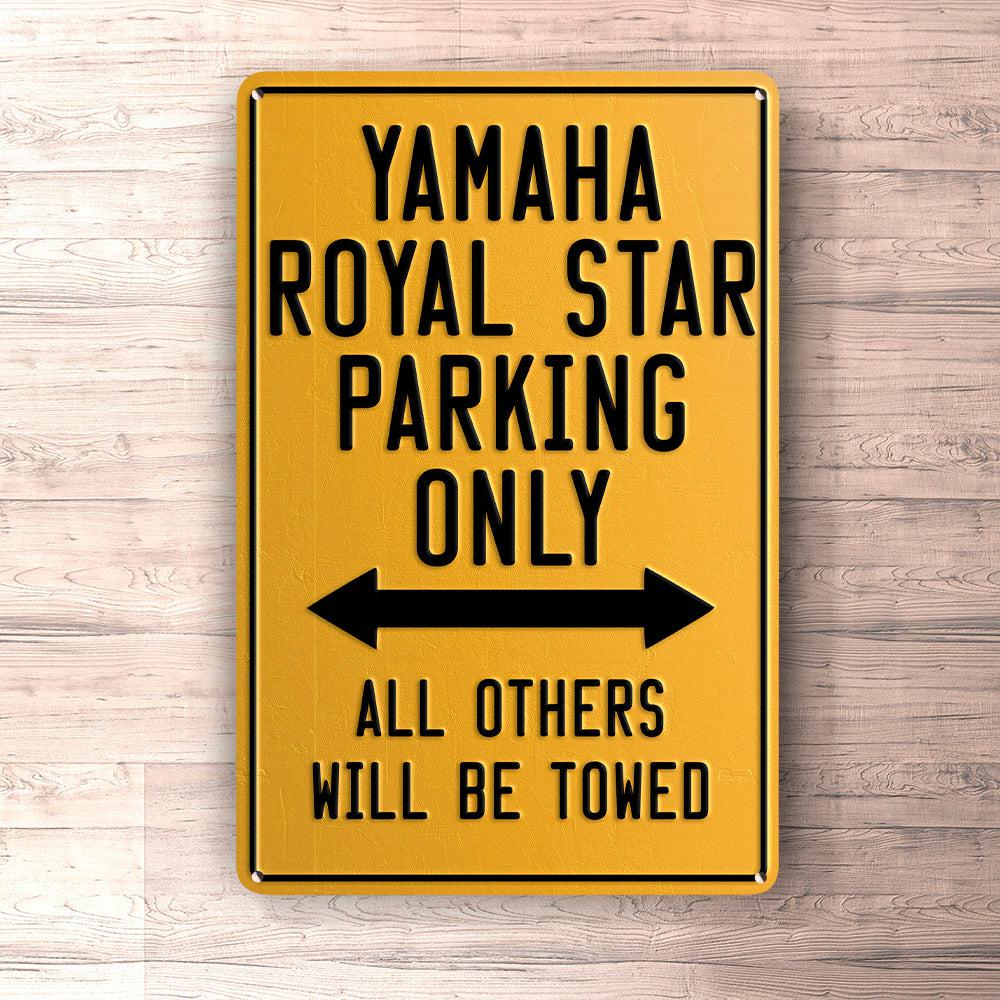 Yamaha Royal Star Parking Only Skilte, Musemåtte, Dørmåtte-Parking skilte-Yamaha-Garage Culture Shop- garage - man cave - merchandise