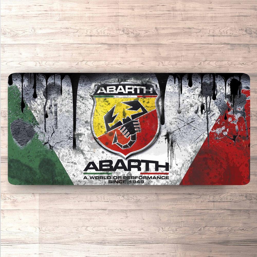 Abarth Vintage 30x60cm Skilt-Skilte-Abarth-Aluminiumskilte 30x60 cm-Garage Culture Shop- garage - man cave - merchandise