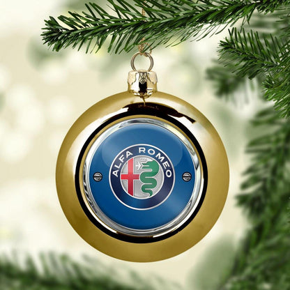 Alfa Romeo Julekugle-Julekugle-Alfa Romeo-Guld-Garage Culture Shop- garage - man cave - merchandise