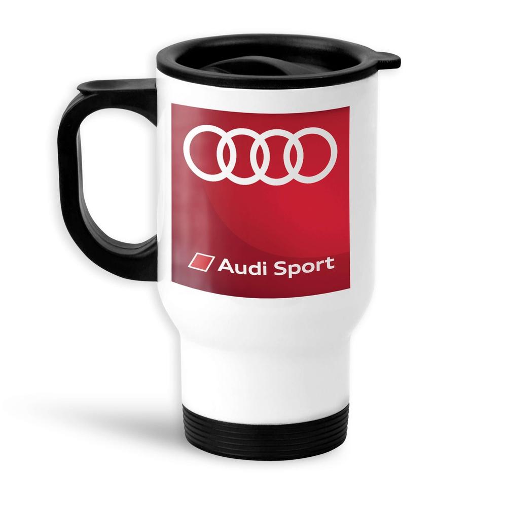 Audi Sport Nr 1 Termokrus Hvidt-Krus-Audi-Termokrus Hvidt-Garage Culture Shop- garage - man cave - merchandise