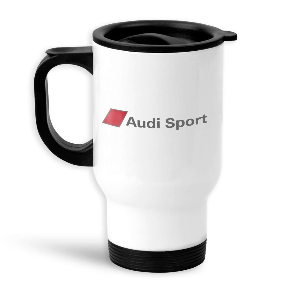 Audi Sport Nr 3 Termokrus Hvidt-Krus-Audi-Termokrus Hvidt-Garage Culture Shop- garage - man cave - merchandise
