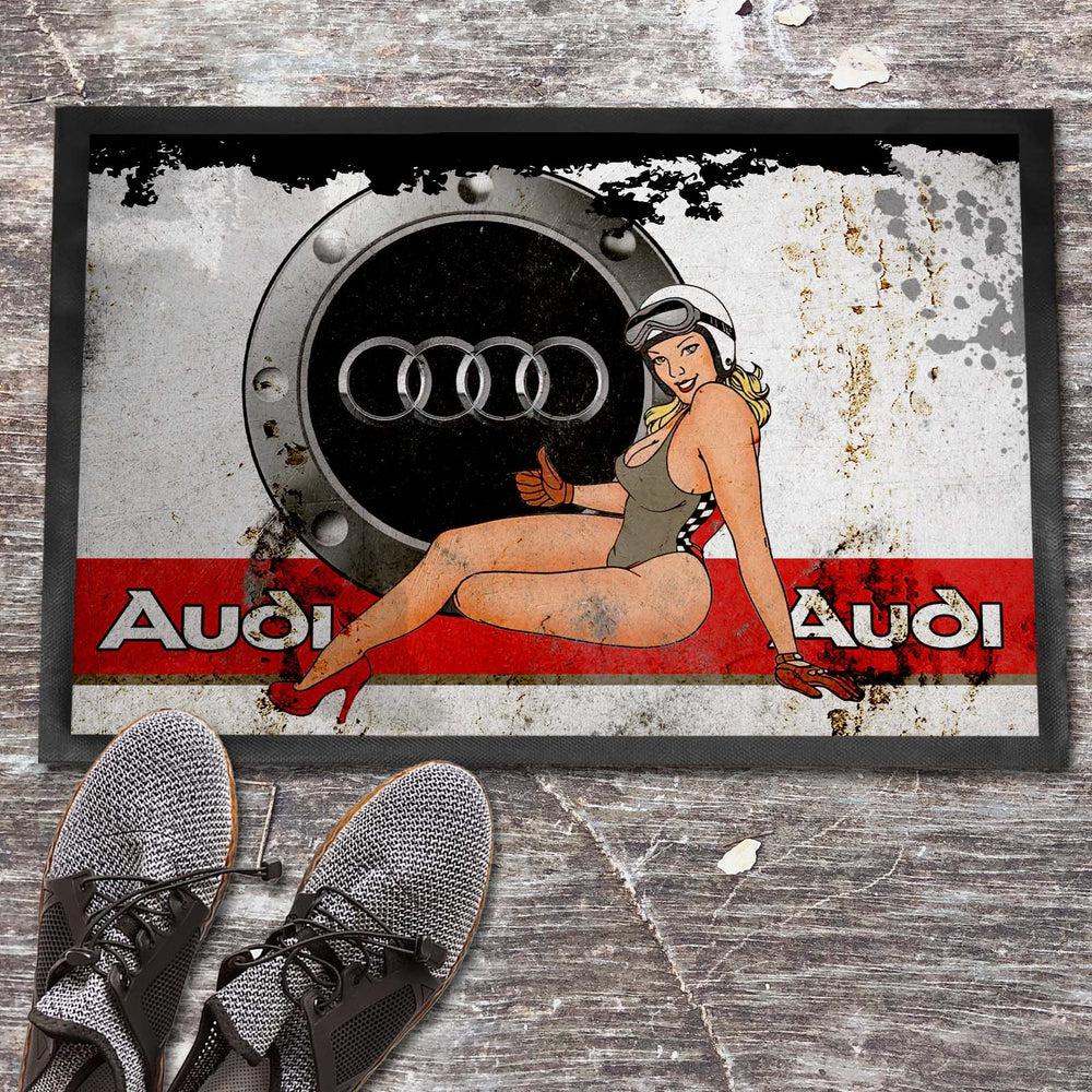 Audi Vintage Dørmåtte-Dørmåtte-Audi-Garage Culture Shop- garage - man cave - merchandise