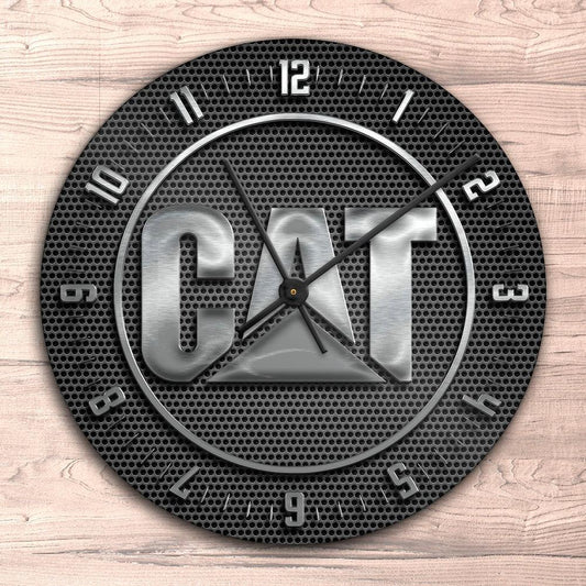 Cat Vægur Rundt-Clock-Caterpillar-Garage Culture Shop- garage - man cave - merchandise