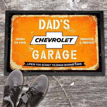 Chevrolet Dads Garage Dørmåtte-Dørmåtte-Chevrolet-Garage Culture Shop- garage - man cave - merchandise