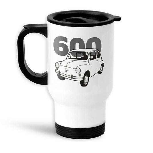 Fiat 600 Termokrus Hvidt-Krus-Fiat-Termokrus Hvidt-Garage Culture Shop- garage - man cave - merchandise