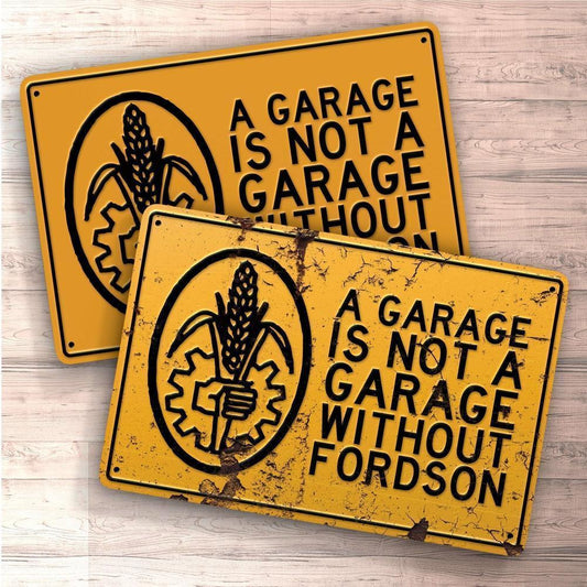 Fordson A Garage Is Not A Garage Without Fordson Skilte, Musemåtte, Dækkeserviet, Dørmåtte-Skilte-Fordson-Garage Culture Shop- garage - man cave - merchandise