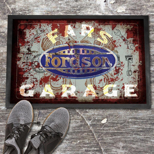 Fordson Fars Garage Vintage Dørmåtte-Dørmåtte-Fordson-Garage Culture Shop- garage - man cave - merchandise