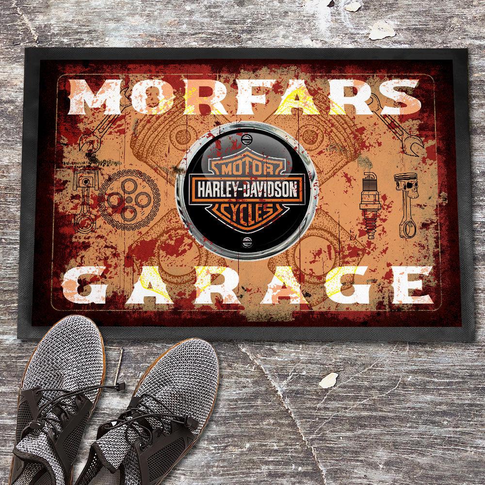 Harley Davidson Morfars Garage Vintage Dørmåtte-Dørmåtte-Harley-Garage Culture Shop- garage - man cave - merchandise