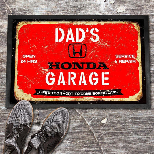 Honda Dads Garage Dørmåtte-Dørmåtte-Honda-Garage Culture Shop- garage - man cave - merchandise