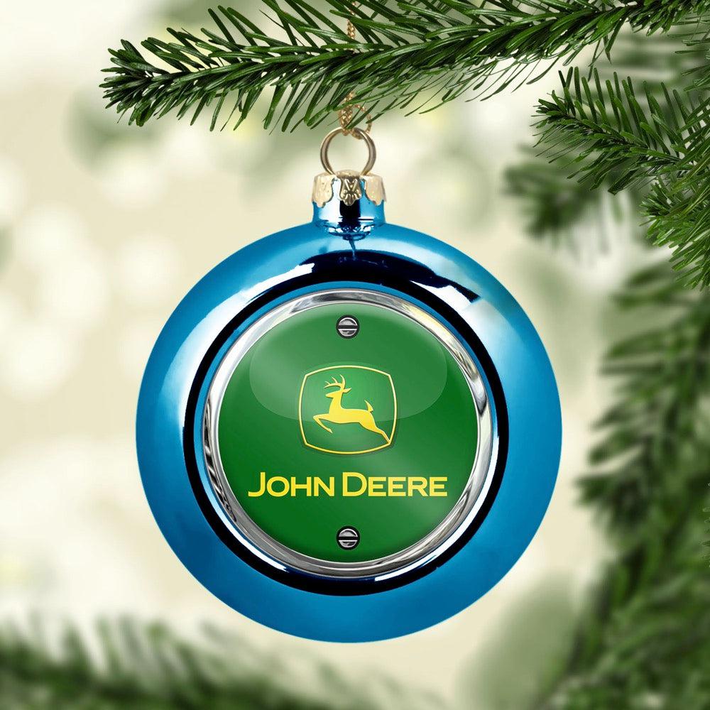 John Deere Julekugle-Julekugle-John Deere-Blå-Garage Culture Shop- garage - man cave - merchandise