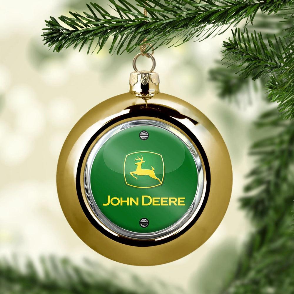 John Deere Julekugle-Julekugle-John Deere-Guld-Garage Culture Shop- garage - man cave - merchandise