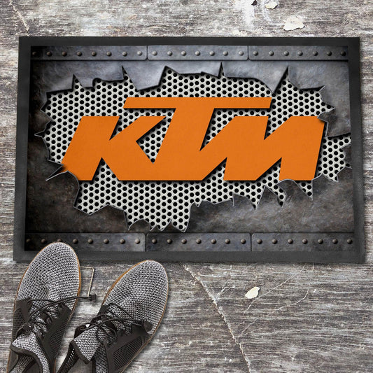 KTM Metal Ripped Dørmåtte-Dørmåtte-KTM-Garage Culture Shop- garage - man cave - merchandise