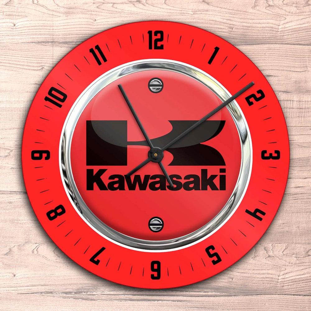 Kawasaki Vægur Rundt-Clock-Kawasaki-Garage Culture Shop- garage - man cave - merchandise