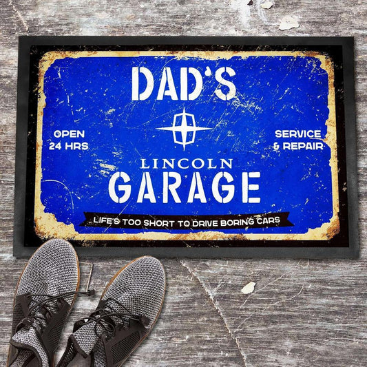 Lincoln Dads Garage Dørmåtte-Dørmåtte-Lincoln-Garage Culture Shop- garage - man cave - merchandise