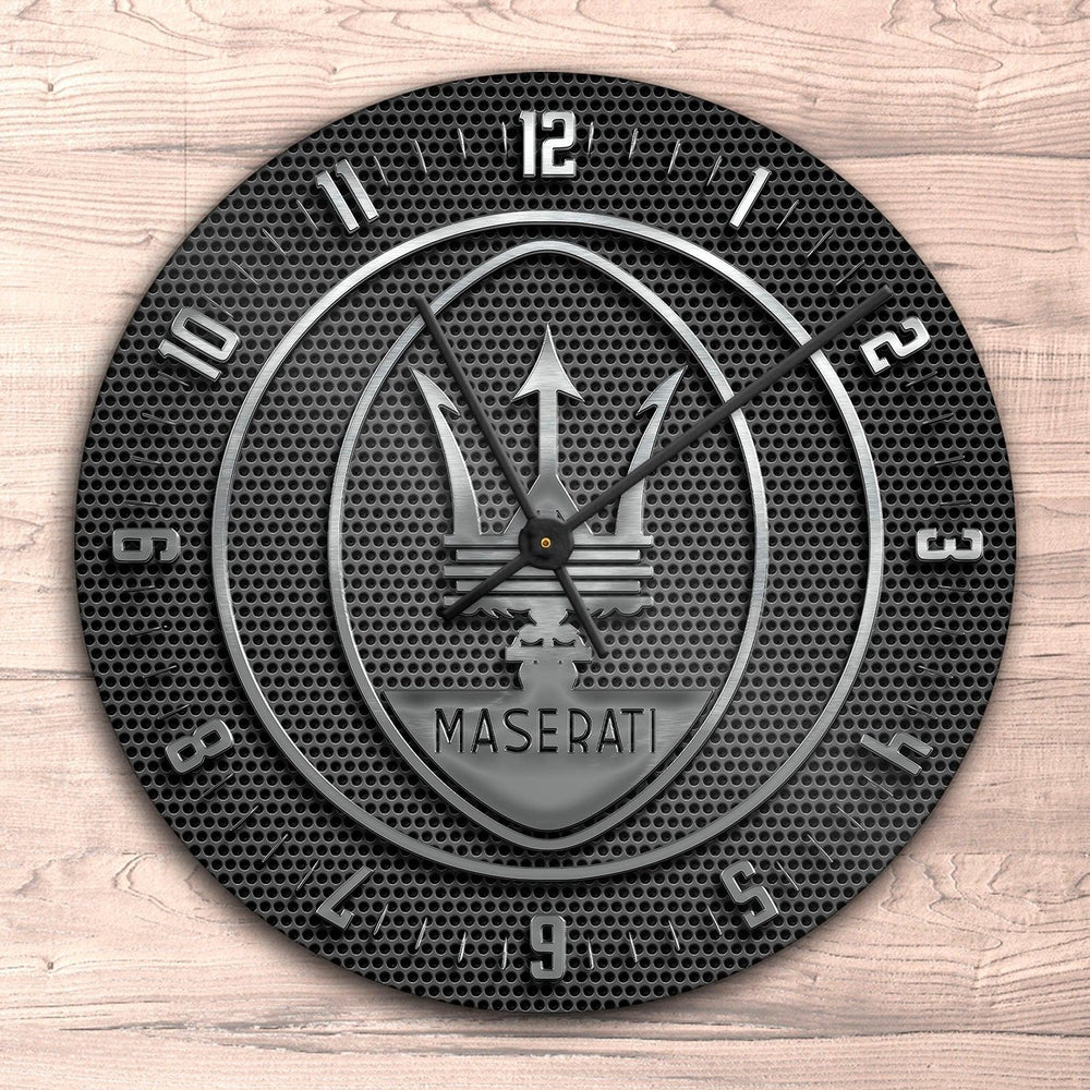 Maserati Vægur Rundt-Clock-Maserati-Garage Culture Shop- garage - man cave - merchandise