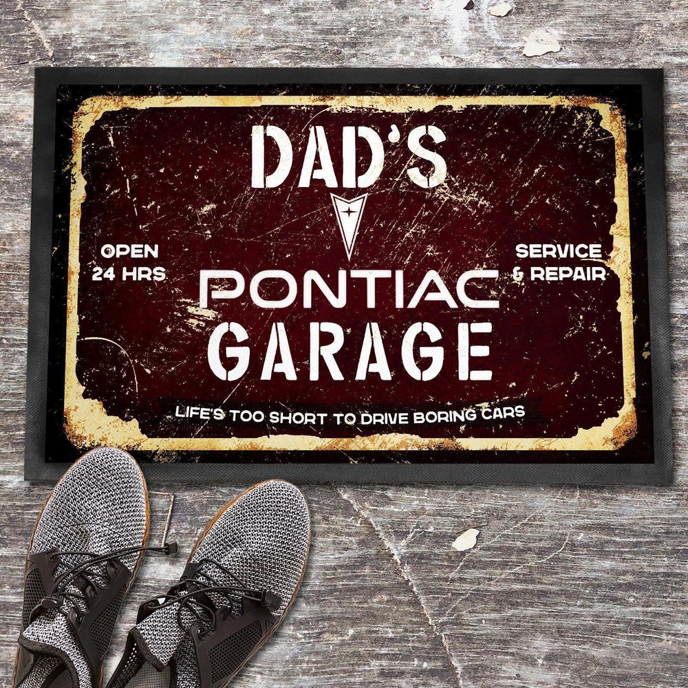 Pontiac Dads Garage Dørmåtte-Dørmåtte-Pontiac-Garage Culture Shop- garage - man cave - merchandise