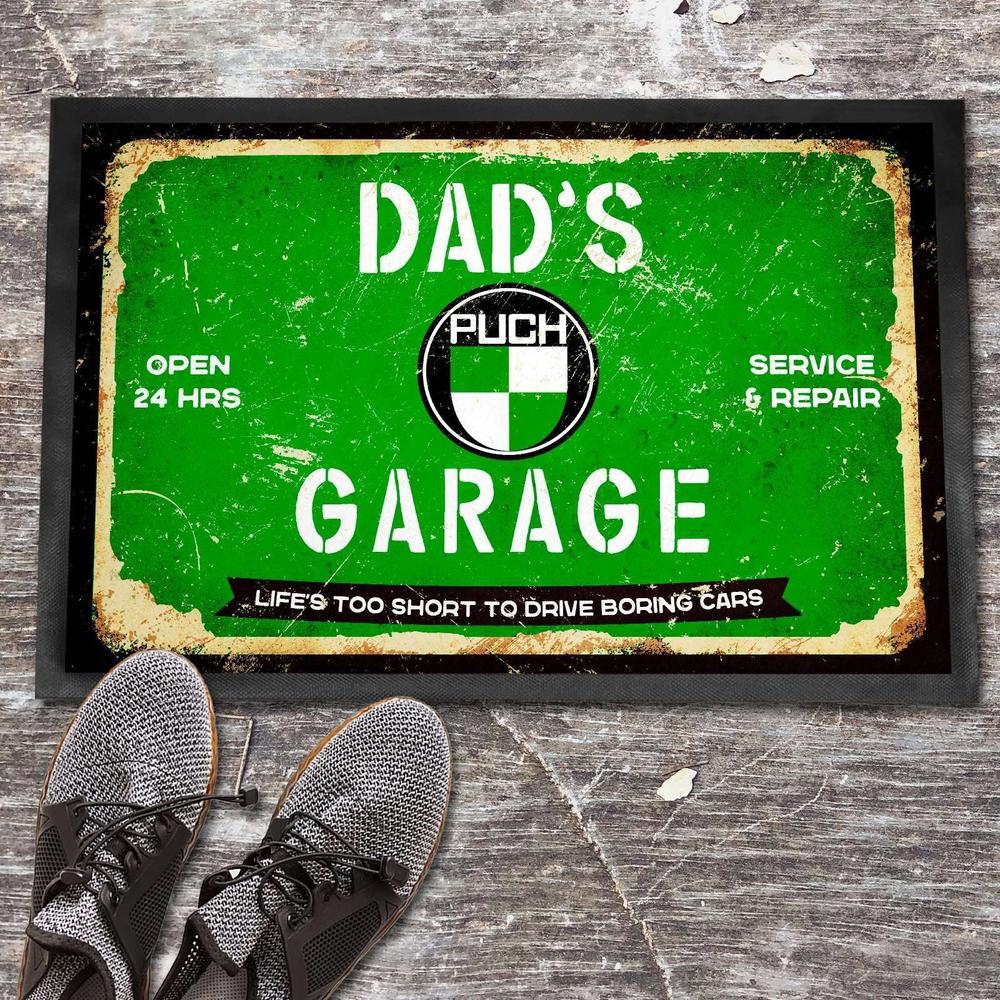 Puch Dads Garage Dørmåtte-Dørmåtte-Puch-Garage Culture Shop- garage - man cave - merchandise