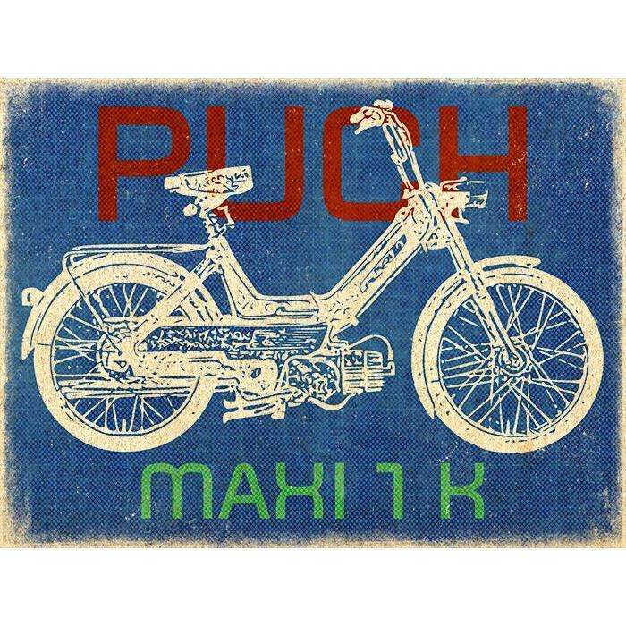 Puch Maxi 1 K Skilte, Musemåtte, Dækkeserviet, Dørmåtte-Skilte-Puch-Garage Culture Shop- garage - man cave - merchandise