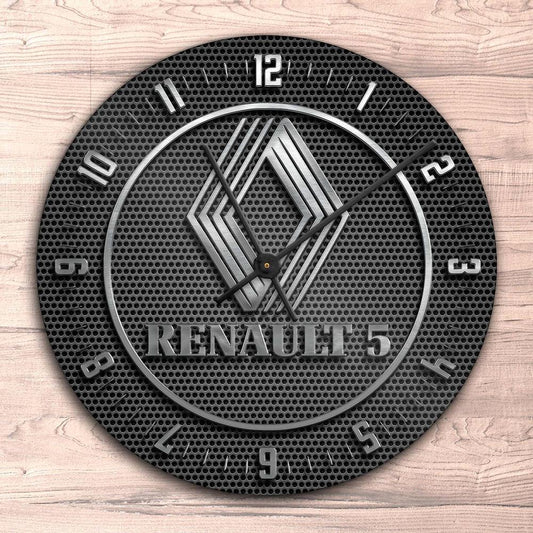 Renault 5 Vægur Rundt-Clock-Renault-Garage Culture Shop- garage - man cave - merchandise