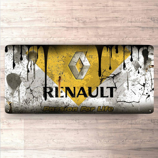 Renault Vintage 30x60cm Skilt-Skilte-Renault-Aluminiumskilte 30x60 cm-Garage Culture Shop- garage - man cave - merchandise