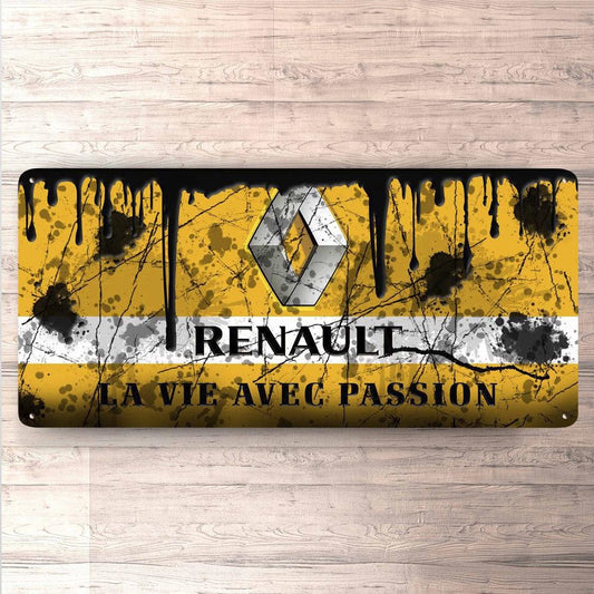 Renault Vintage 30x60cm Skilt-Skilte-Renault-Aluminiumskilte 30x60 cm-Garage Culture Shop- garage - man cave - merchandise