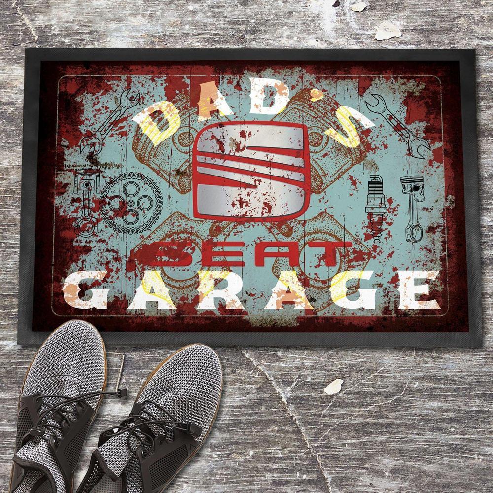 Seat Dads Garage Vintage Dørmåtte-Dørmåtte-Seat-Garage Culture Shop- garage - man cave - merchandise