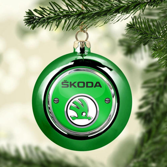 Škoda Julekugle-Julekugle-Skoda-Grøn-Garage Culture Shop- garage - man cave - merchandise