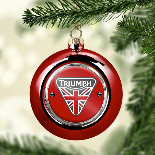 Triumph Julekugle-Julekugle-Triumph-Rød-Garage Culture Shop- garage - man cave - merchandise