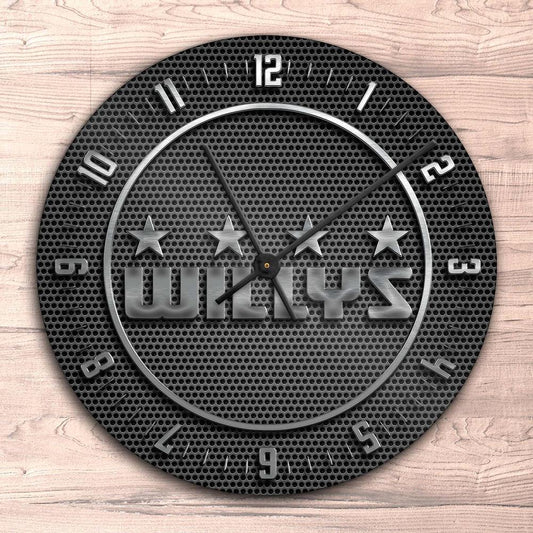 Willys Vægur Rundt-Clock-Willys-Garage Culture Shop- garage - man cave - merchandise